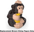 Replacement Part for Fisher-Price Little People Chimpanzee Playset - BDY75~ Replacement Brown Chimp Figure Holding a Banana and Scratching His Head