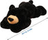 Hronsa 19.7in 3.3lbs Weighted Stuffed Animals, Weighted Bear Stuffed Animal Toy Cute Black Bear Plush Pillow for Adults