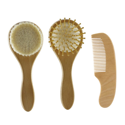 Totority Baby Hair Brush Set Woolen Brush for Toddlers Newborn Care Kit