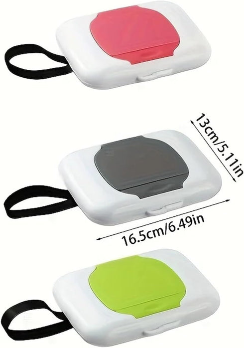 linenb 4pcs Travel Wipes Case Wipes Dispensers Refillable Wipe Holder Baby Wipe Box Case for Indoor Outdoor Reusable