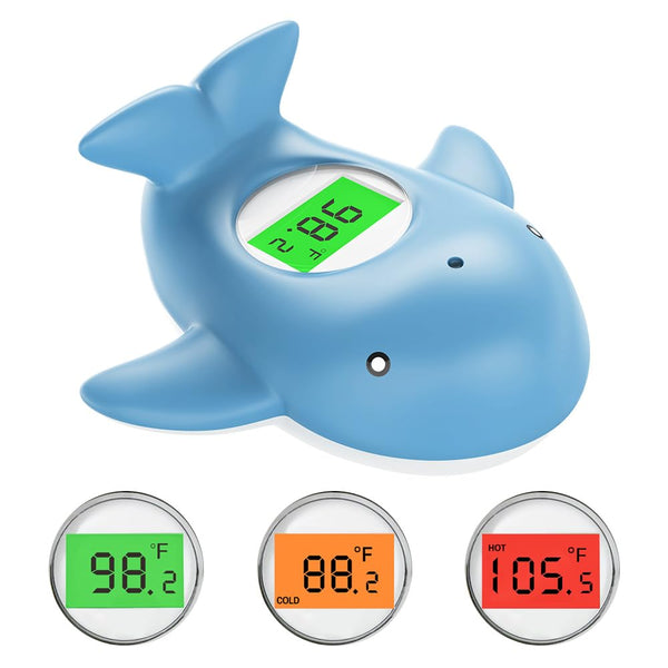 Miedecdel Baby Bath Thermometer, Infant Digital Water Thermometer Safety with 3 Color Backlit