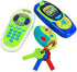 Click N' Play Pretend Play Cell Phone, TV Remote & Car Key Accessory Playset for Kids, Set of 3 with Lights & Sounds