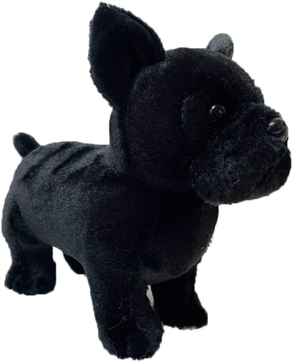Cute Simulation French Bulldog Plush Toy, Realistic Lifelike Bulldog Dog Puppy Stuffed Animals Model Doll Gift for Kids