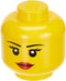 LEGO STORAGE HEAD (MINI) - GIRL, Polypropylene Storage Box with Lid for Kids' Toy Storage
