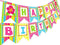Luau Tiki Happy Birthday Banner Pennant for Party Decor