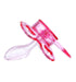 Set Landofgenie Large Shield Adult Size Pacifiers Moon Shape Transparent Design Pacifier Pink
