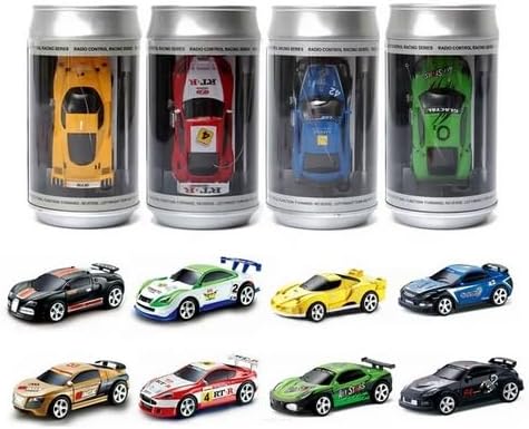 Mini RC 1:58 Scale Small Pocket Portable Micro Racing Car, Upgraded 2.4G Wireless Remote Control (Qty. 1 = 1 Can)
