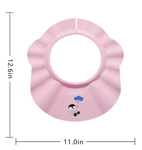 BONPEIPEI 2Pcs Baby Shower Shampoo Cap Adjustable Safety Eva Bath Visor Waterproof Soft Hair Washing Guard Accessories