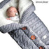 insular Warm Baby Sleeping Bag Envelope Winter Kid Sleepsack Footmuff Stroller Knitted Sleep Sack Newborn Knit Wool