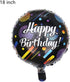 5 Pcs Black Video Game Party Balloons, Aluminum Membrane Birthday Supplies for Boys Game Themed Decoration