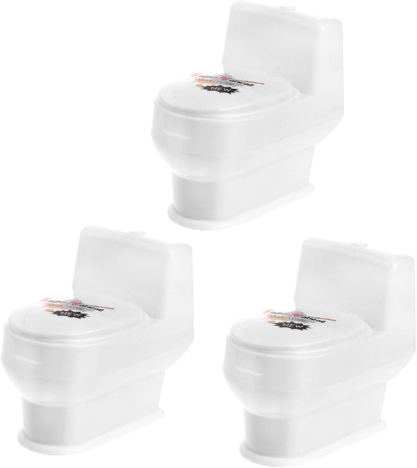 3pcs Mini Closestool Toy - Water Spray Toy for Kids, Novelty Mini Toilet Playset for Dollhouse Decorations