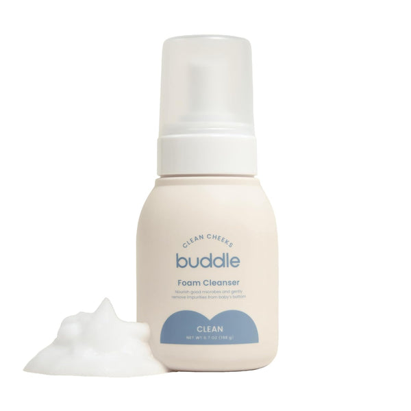 Buddle Clean Cheeks Baby Micellar No-Rinse Foam Cleanser for Diaper Changes, Microbiome