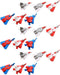 jojofuny 18Pcs Cartoon Helicopter and Airplane Erasers, Cute Novelty Puzzle Erasers for Party Favors