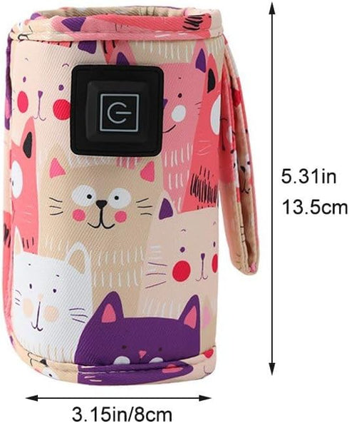 hzzsbu Portable Bottle Keep Warm, Baby Bottle Warmer for Travel, USB Milk Heat Keeper, Milk Bottle Insulation Cover