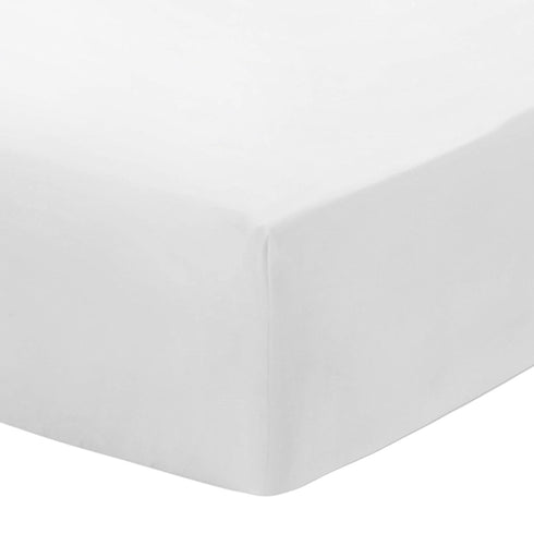 Everyday Kids Fitted Crib Sheet, 100% Soft Breathable Microfiber, White, Fits Standard Crib Mattress 28in x 52in