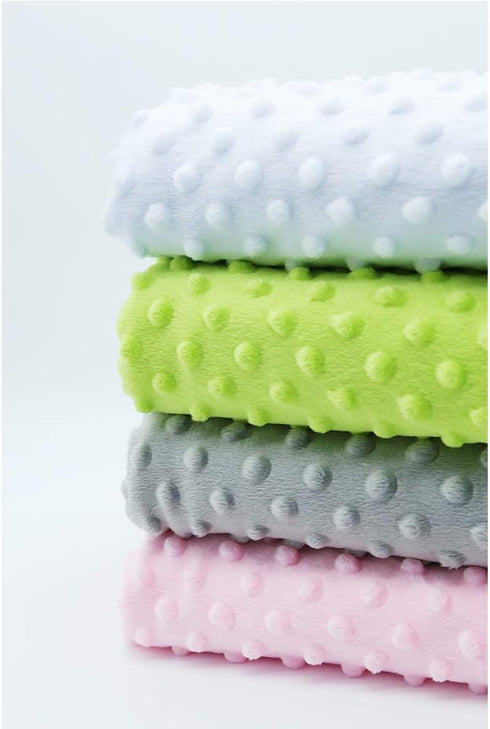 Unisex Children's Baby Quilt, Soft Minky Dot-Sherpa Fleece Blanket, 30 by 40 Inch, Pink