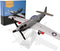 ArtorBricks P-51 Mustang Fighter Airplane Military Building Set with Display Stand -