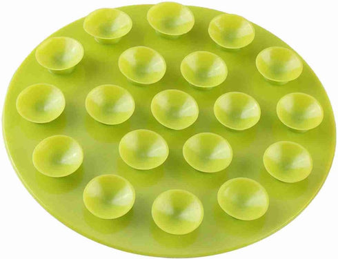 Children's Tableware Sucker Baby Kids Magic Suction Mat, Portable Double-Sided Anti-Slip Plate Bowl Cutlery (Green)