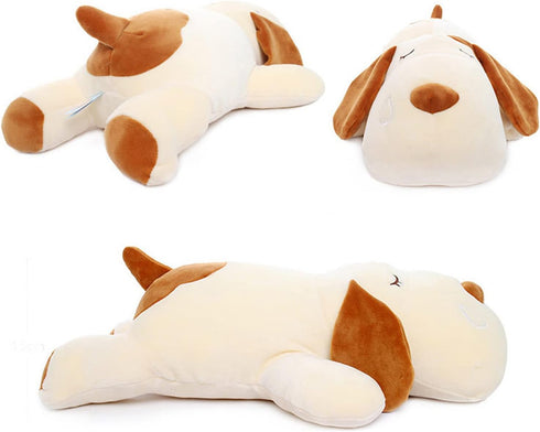 Dog Plush Pillow, Soft Dog Stuffed Animals Toy Dog Plushie Body Pillow Gifts for Kids Girls Boys (Brown, 17.7 inch)