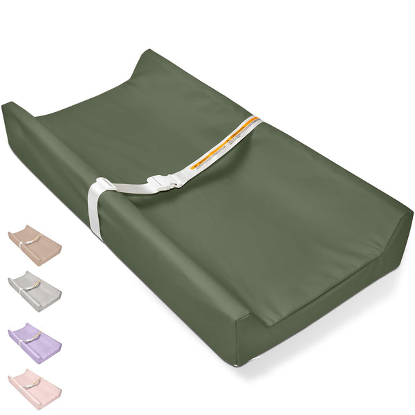 Vegan Leather Baby Changing Pad - Diaper Wipeable Changing Pad, Waterproof Cover