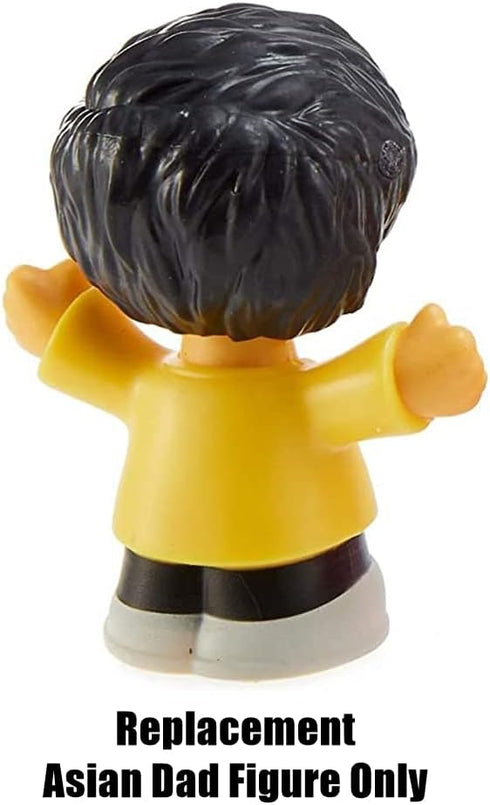 Fisher-Price Little People Big Helpers Family - FTL15 Replacement Part with Asian Dad Figure, Black Hair