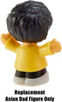 Fisher-Price Little People Big Helpers Family - FTL15 Replacement Part with Asian Dad Figure, Black Hair