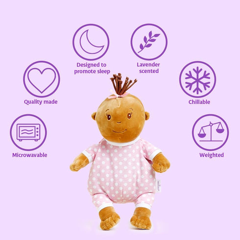 warmies Baby Girl Heatable and Coolable Weighted Stuffed Animal Plush