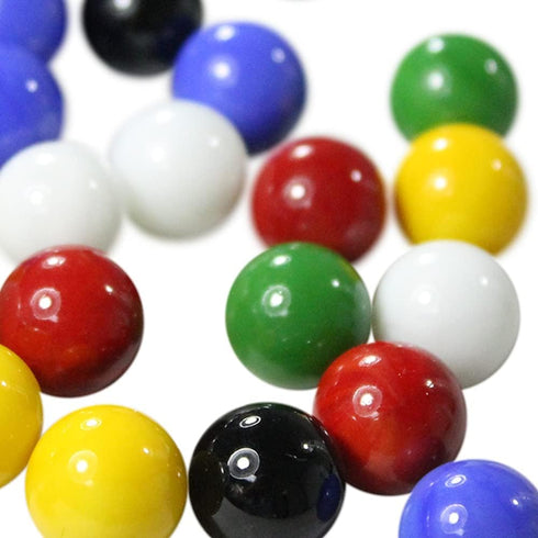 Mega Game Replacement Marbles 14mm - Solid Glass, 60 Pieces for Chinese Checkers, Crafting (Multi)