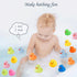 WAMSOLE 50 Pcs Multicolor Mini Rubber Ducks Baby Bath Toy ,Children Squeak and Float Colored Small Ducks in Bulk