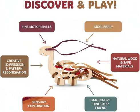 Eray Wooden Lacing Toys for Kids DIY Toy Plane Activities Car Travel Toy Montessori Educational Learning Threading Toys