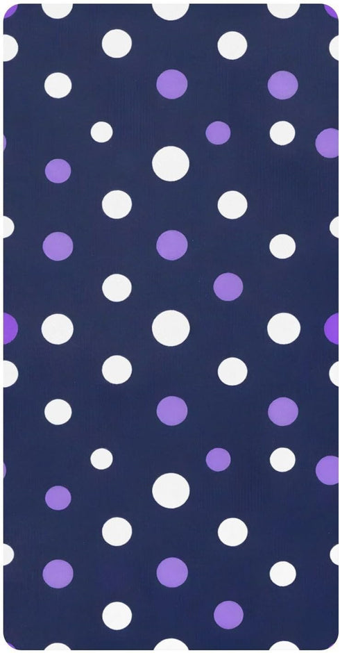 CZXW Polka Dots Purple White Crib Sheets Fitted 52" x 28" Natural Cotton