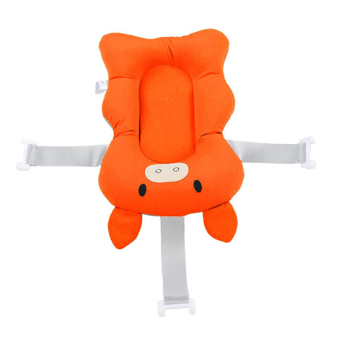 BAOK Baby Bath Support Cushion, Cotton Baby Bath Pad Floating for Shower (Orange)