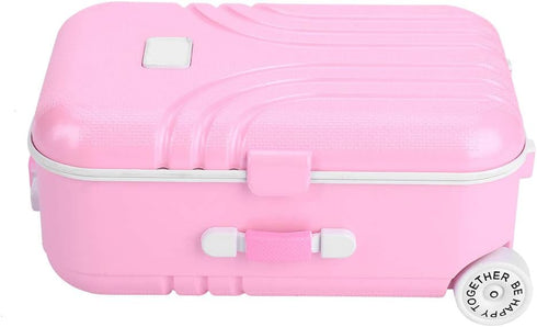 Doll Suitcase Travel Play Set, Mini Luggage Box Rolling Suitcase for Doll Accessories