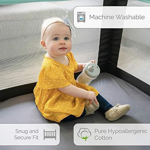 SHEETWORLD.COM Pack 36x36, 36 36 100% SheetWorld Fitted N Play Playard Sheet Fits The Graco Tot Bloc, Delta Children