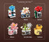 Gearblox 6 Set Set Mini Flower Cameras Micro Bricks Building Toy Collectible Cute Camera Miniature Toys Models Creative