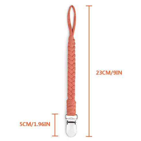 NacyLocalsugee Set 6 Pack Pacifier Clip for Boys and Girls, Handmade Braided Cotton Baby Pacifier Holder Leash Smoother