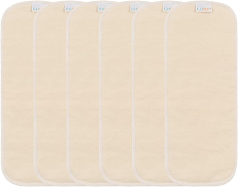 AlVABABY Hemp and Cotton Inserts Cloth Diaper Liner,4-Layer Inserts,Reusable Liners for Baby