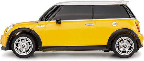 RASTAR Mini Cooper 1:24 RC Car, Yellow Remote Control Toy for Kids