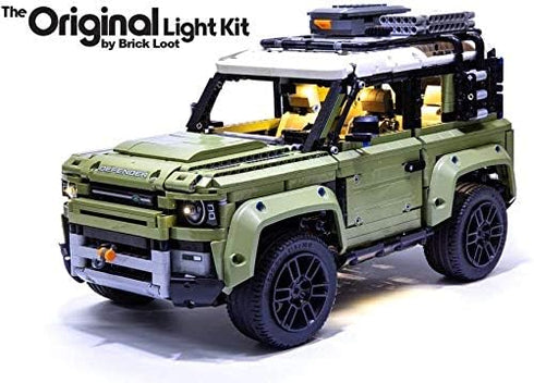 Brick Loot Deluxe LED Light Kit for Lego Land Rover Defender Set 42110 (Lego Set Not Included)