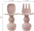 PandaEar Silicone Baby Feeding Set: 2 Pack Divided Suction Plate with Tiny Cups and Spoons, BPA Free