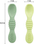 PandaEar 6 Pack Silicone Baby Spoons, Self Feeding 6 Months for Toddler - Baby Led Weaning Utensils Set