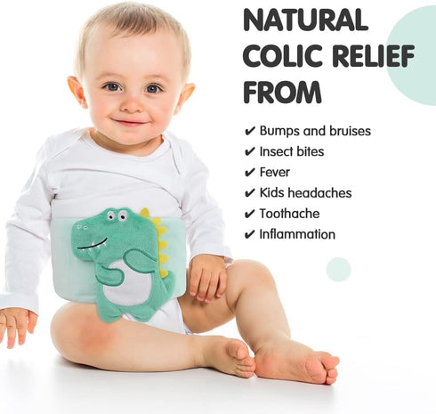 Upset Tummy 2 Packs Hilph Baby Colic, Gas and Stomach Relief, Heated Warmer Wrap with Gel for Newborns and Infants