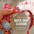 Baby Buddy Secure-a-Toy, Adjustable Pacifier and Teether Strap for Stroller, Highchair, and Car Seat, Royal Orange Gray