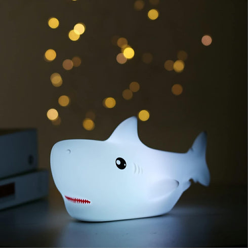 TriPro Silicone Shark Night Light for Kids Nursery Soft Touch LED Baby