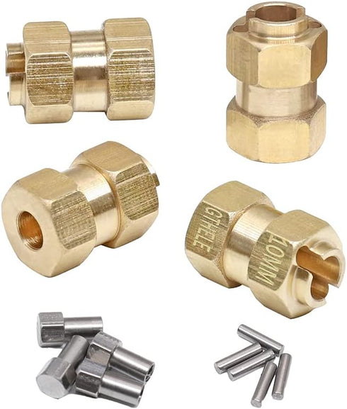 Brass Wheel Hex Hub 10mm(+6mm) Extenders Adaptor Set for 1/18 TRX4M RC Crawler Car Upgrade Parts