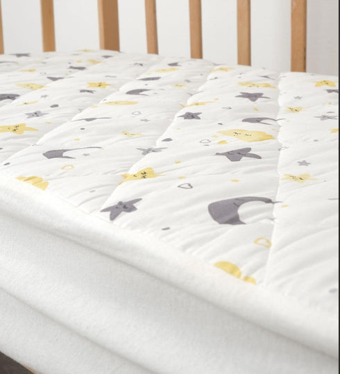 NEWO SELECT Sheets,%100 52"x28" 1, Pack) Waterproof Crib Mattress Protector Cotton Fabric, Absorbent Crib/Toddler