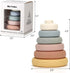 Mini Tudou 6 PCS Baby Stacking & Nesting Toys - Soft Stacking Blocks Ring Stacker - Baby Sensory Teether Toys for Early