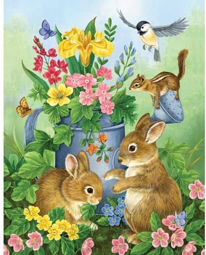 Bits and Pieces 50 Piece Large Family Jigsaw Puzzle - A Touch of Spring by Jane Maday - 15" x 19"