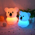 Setting Large Koala Night Lights Kid Bedside Bedroom Light, Nursery Moon lamp, Portable Color Changing Care Lamps