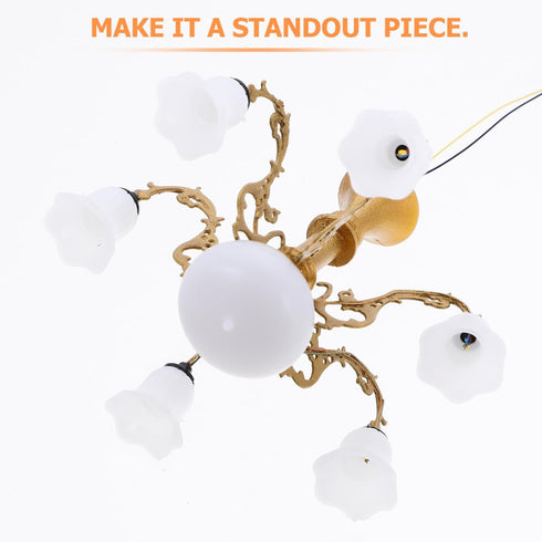 1/12 Angoily Miniature Chandelier Light Scale Dollhouse Ceiling Lamp Mini Lamp Decoration for Dollhouse Accessories